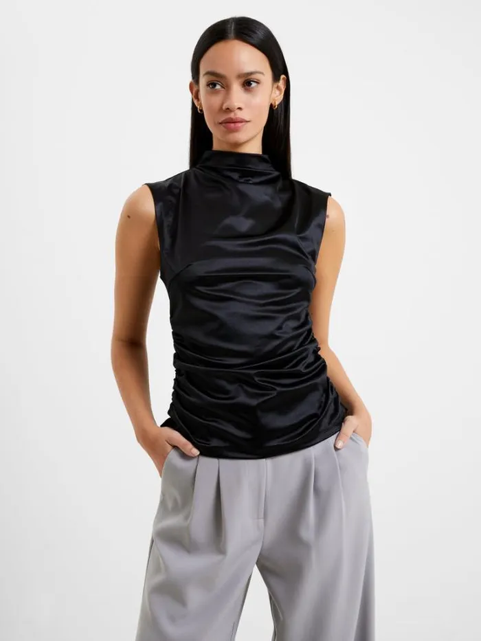 Woman French Connection Tops Rosita Shine Top Blackout