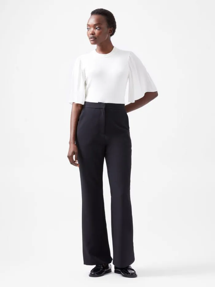 Woman French Connection Trousers Azra Twill Trousers Blackout