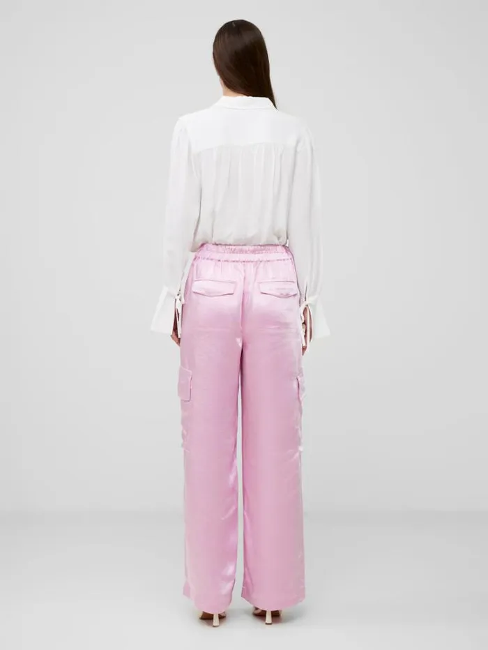 Woman French Connection Trousers Chloetta Recycled Cargo Trousers Strawberry Shake
