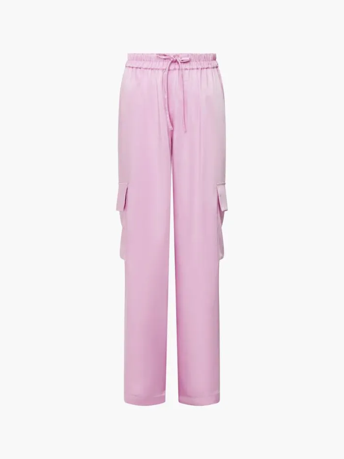Woman French Connection Trousers Chloetta Recycled Cargo Trousers Strawberry Shake