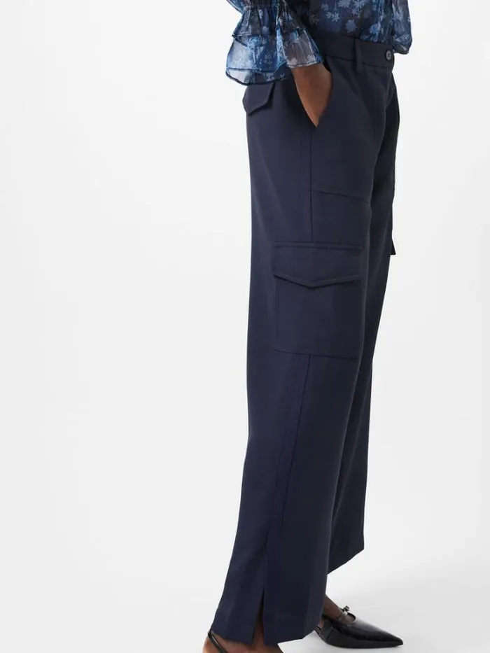 Woman French Connection Trousers Combat Cargo Trousers Marine