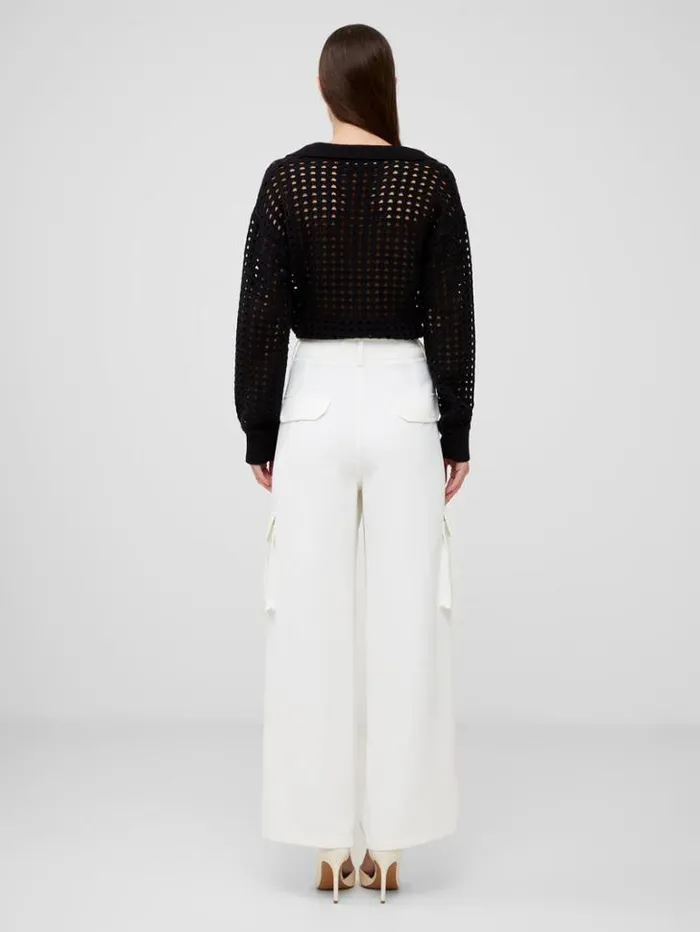 Woman French Connection Trousers Combat Trousers Summer White