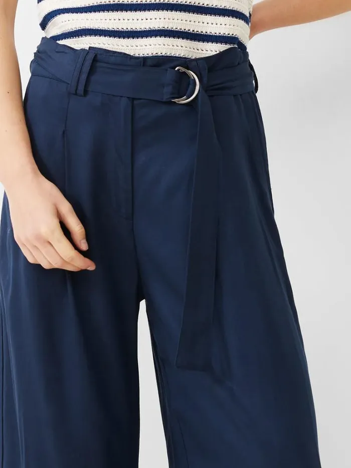 Woman French Connection Trousers Elkie Twill Trousers Marine