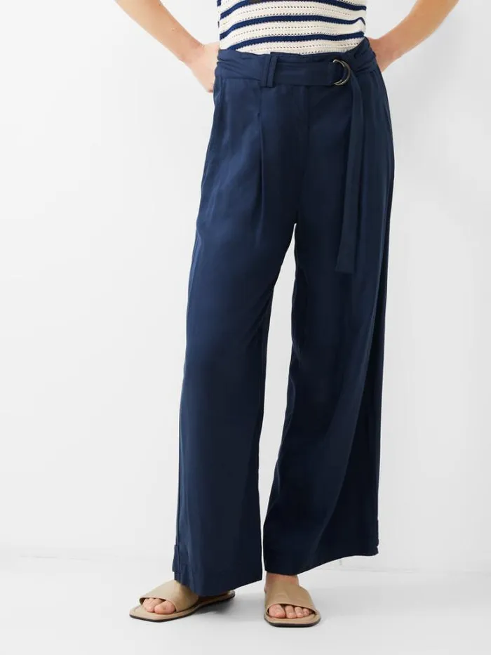 Woman French Connection Trousers Elkie Twill Trousers Marine