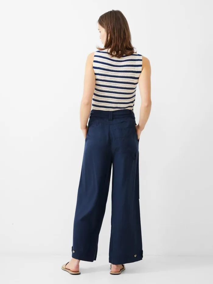 Woman French Connection Trousers Elkie Twill Trousers Marine
