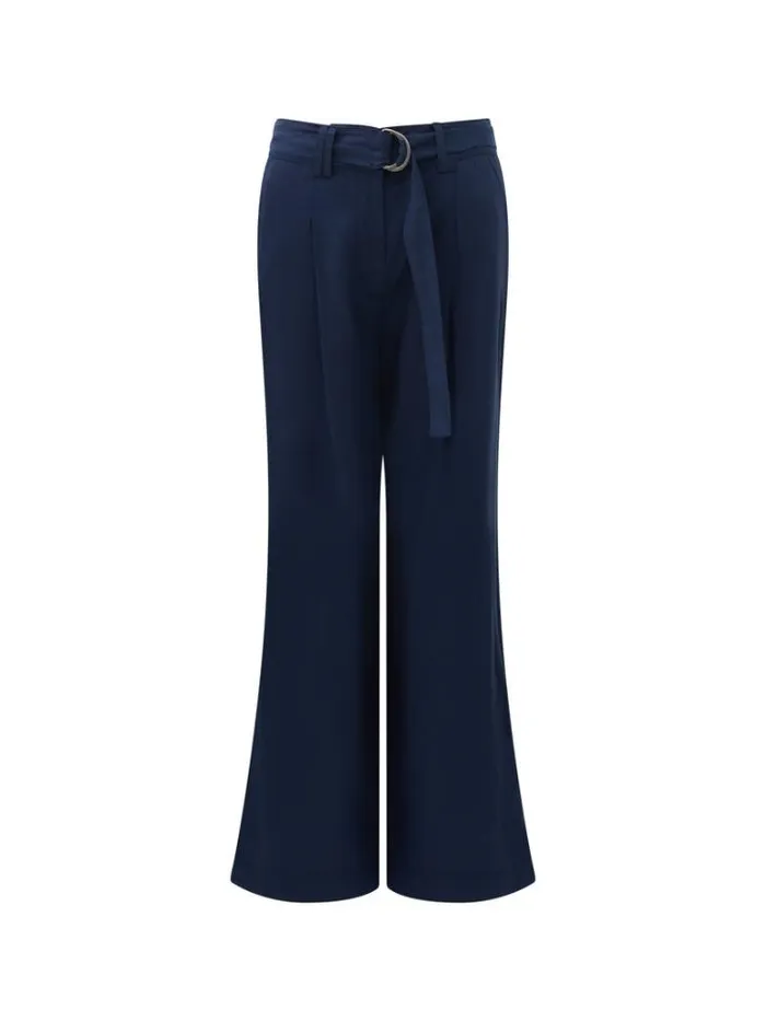 Woman French Connection Trousers Elkie Twill Trousers Marine