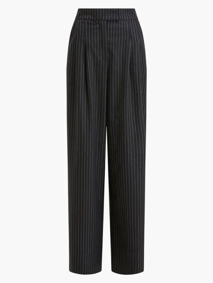 Woman French Connection Trousers Finn Stripe Trousers Blackout