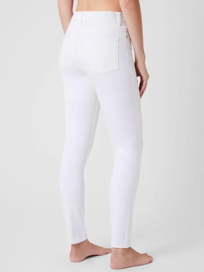 Woman French Connection Trousers Soft Stretch Denim High Rise Skinny Jeans 30 Inch White
