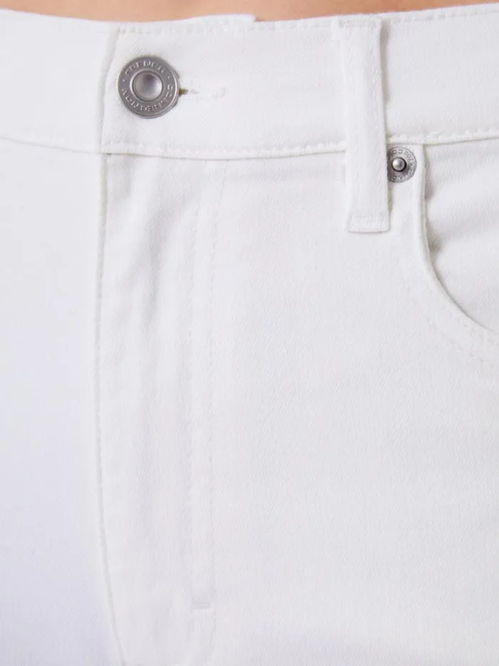 Woman French Connection Trousers Soft Stretch Denim High Rise Skinny Jeans 30 Inch White