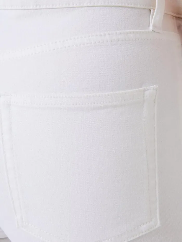 Woman French Connection Trousers Soft Stretch Denim High Rise Skinny Jeans 30 Inch White