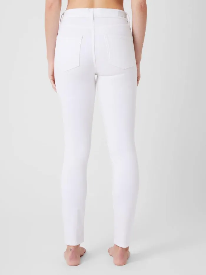 Woman French Connection Trousers Soft Stretch Denim High Rise Skinny Jeans 30 Inch White