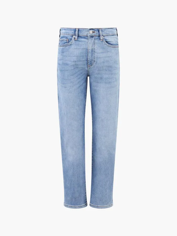 Woman French Connection Trousers Stretch Denim Cigarette Fit Ankle Length Jeans 28 Inch Bleach Wash