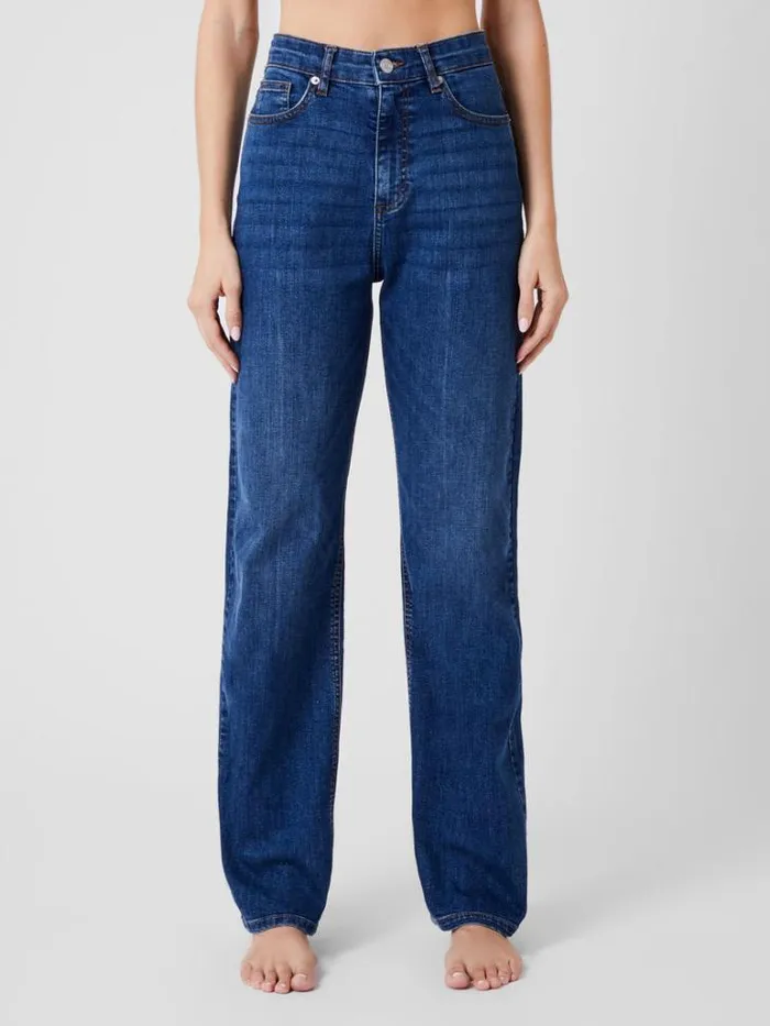 Woman French Connection Trousers Toms Denim Bleach Line Jeans 32 Inch Vintage