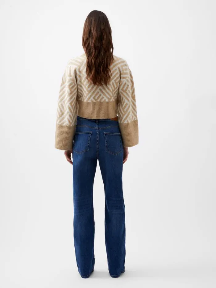 Woman French Connection Trousers Toms Denim Bleach Line Jeans 32 Inch Vintage