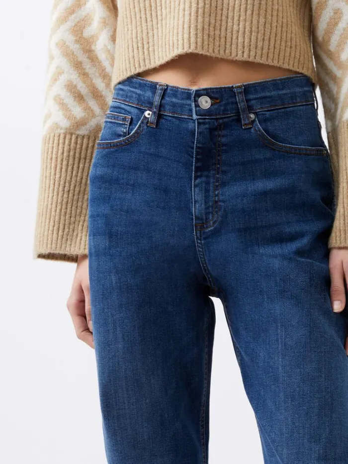 Woman French Connection Trousers Toms Denim Bleach Line Jeans 32 Inch Vintage