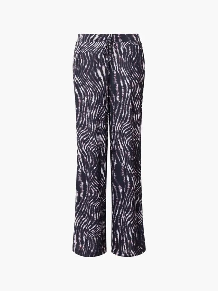 Woman French Connection Trousers Zina Portia Wide Leg Printed Trousers Brown Multi