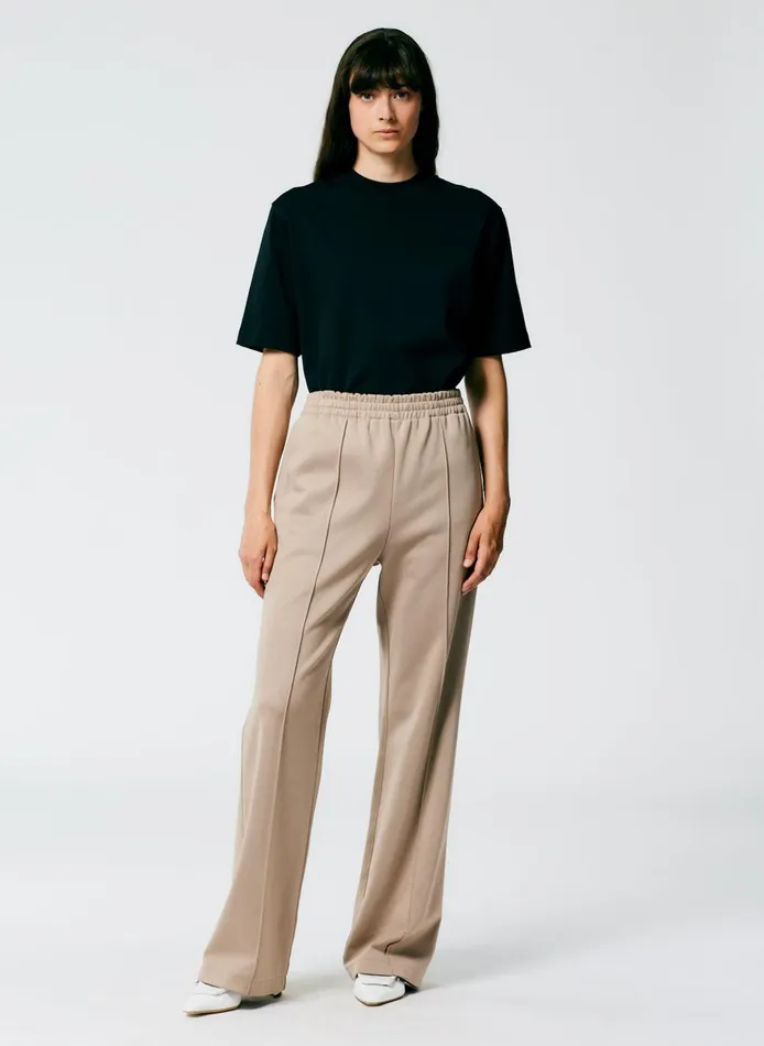 Women Active Knit Scottie Jogger Khaki Tibi Pants and Shorts
