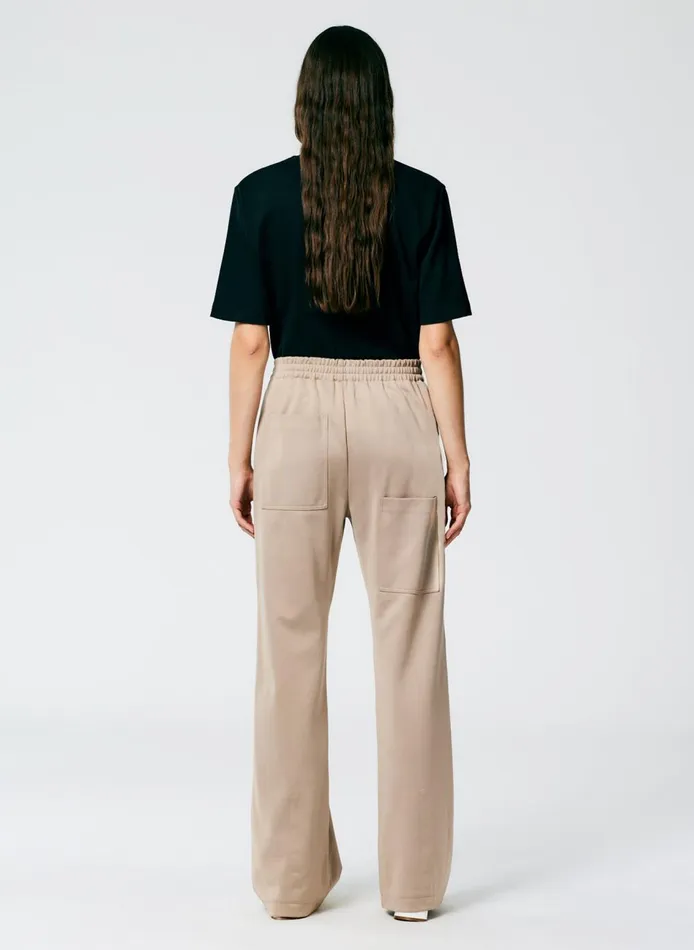 Women Active Knit Scottie Jogger Khaki Tibi Pants and Shorts