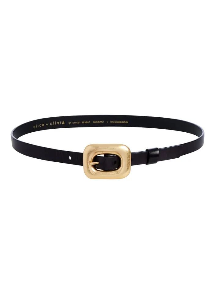 Women Alice Olivia Letty Buckle Belt Blackgold
