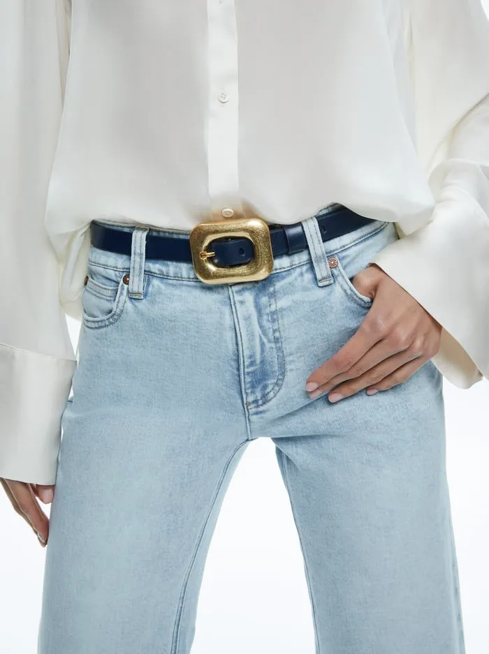 Women Alice Olivia Letty Buckle Belt Indigo