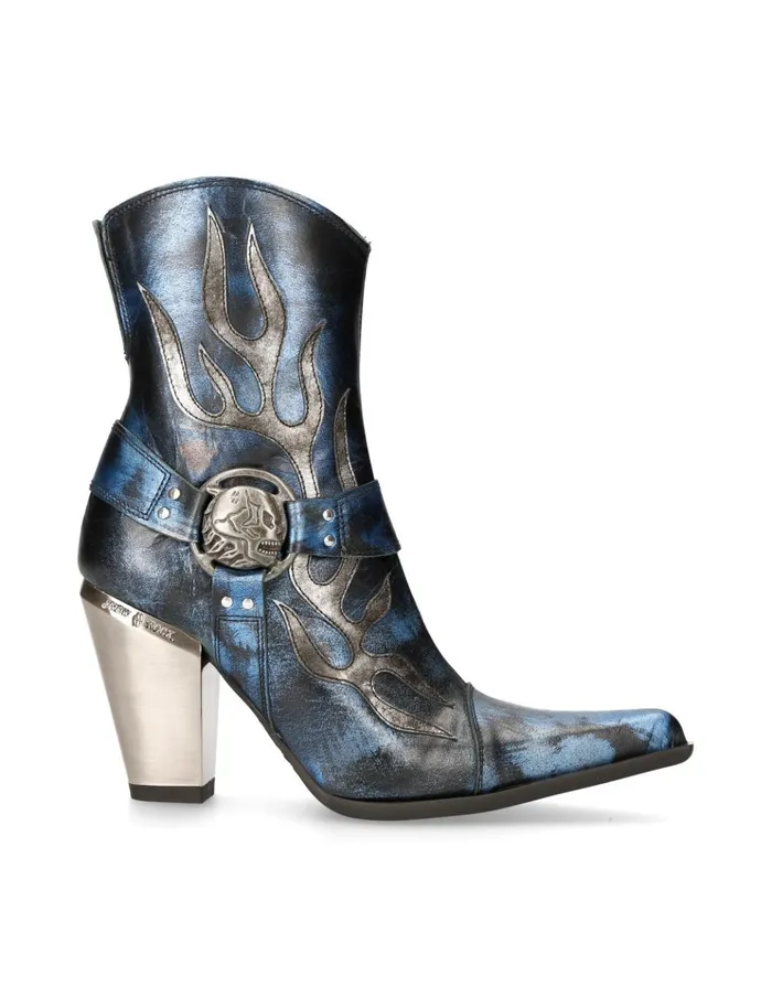 Women Ankle Boot Bull M7919bC10 New Rock Heels