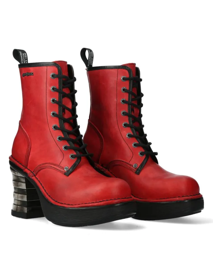 Women Ankle Boot Metallic M8362C1 New Rock Heels