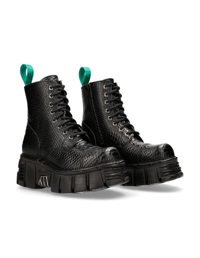 Women Ankle Boot Metallic MMili083cV11 New Rock Military