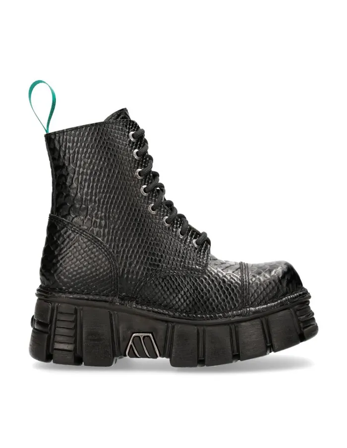 Women Ankle Boot Metallic MMili083cV11 New Rock Military