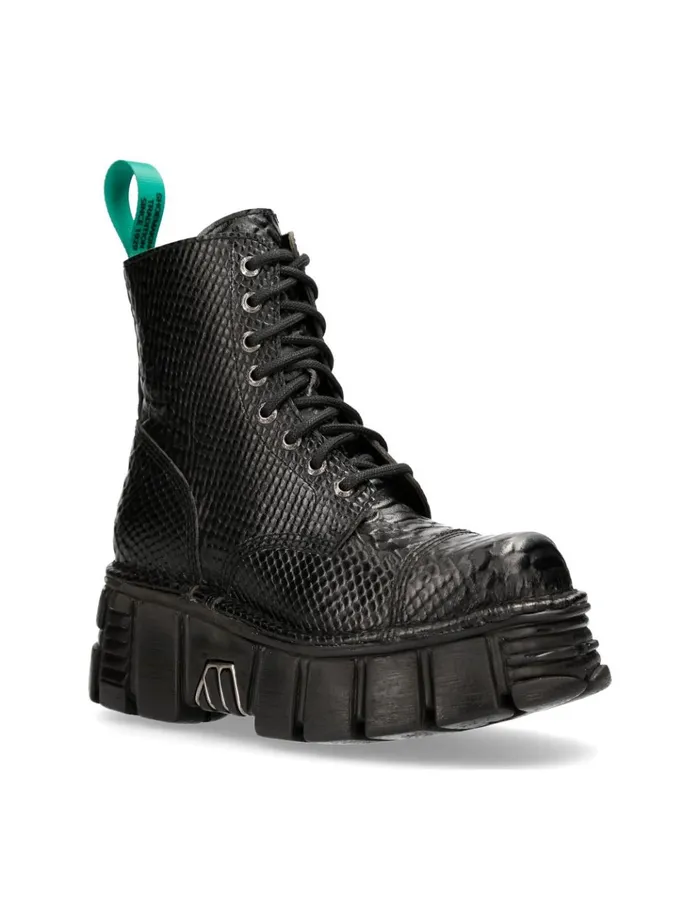 Women Ankle Boot Metallic MMili083cV11 New Rock Military