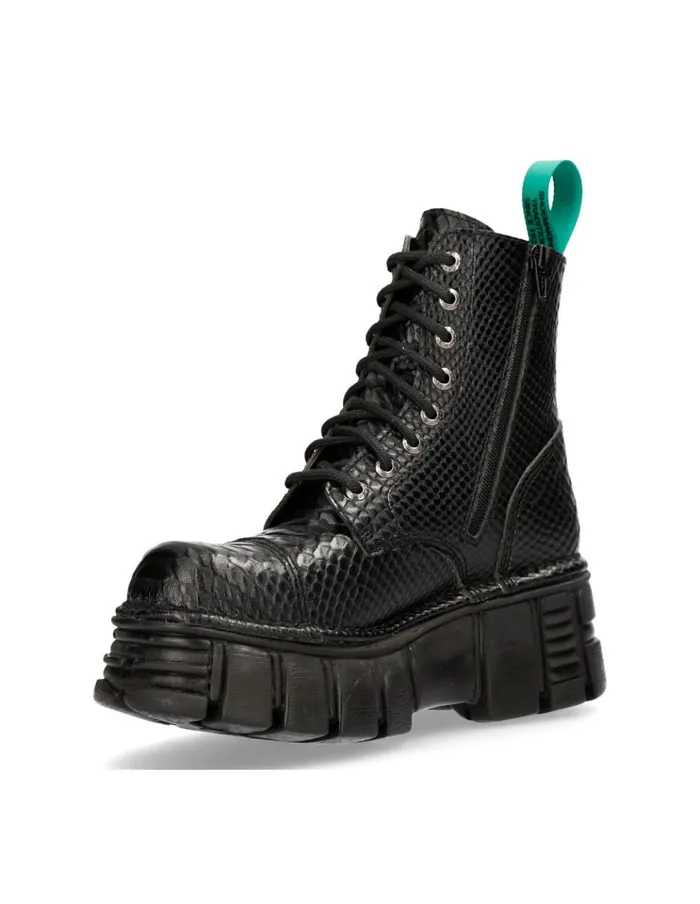 Women Ankle Boot Metallic MMili083cV11 New Rock Military
