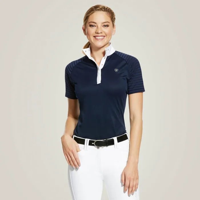 Women Aptos Vent Show Shirt Show Navy Ariat English Riding