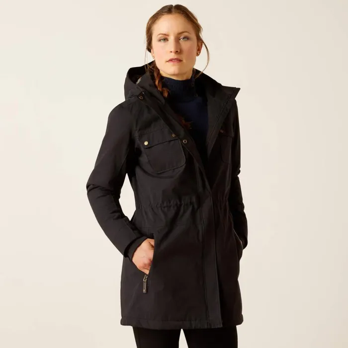 Women Argentium Parka Black Ariat Jackets and Vests