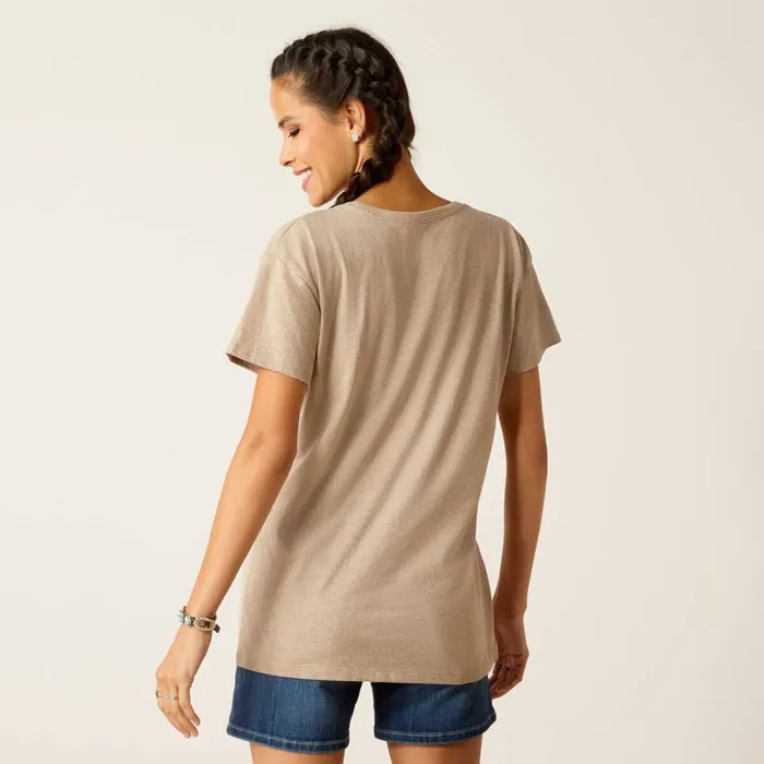 Women Ariat Cow Cover TShirt Oatmeal Heather Ariat TShirts and Tops Women Ariat Cow Cover TShirt Oatmeal Heather Ariat TShirts and Tops