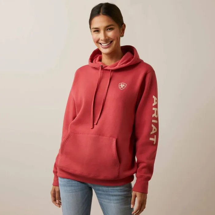 Women Ariat Logo Hoodie Cardinal Ariat Sweatshirts and Hoodies