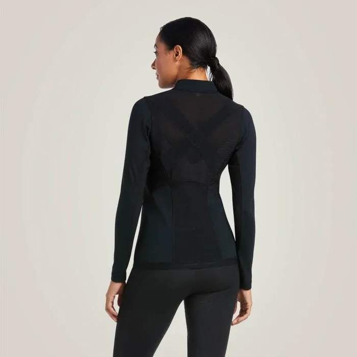 Women Ascent 14 Zip Baselayer Black Ariat TShirts and Tops Women Ascent 14 Zip Baselayer Black Ariat TShirts and Tops