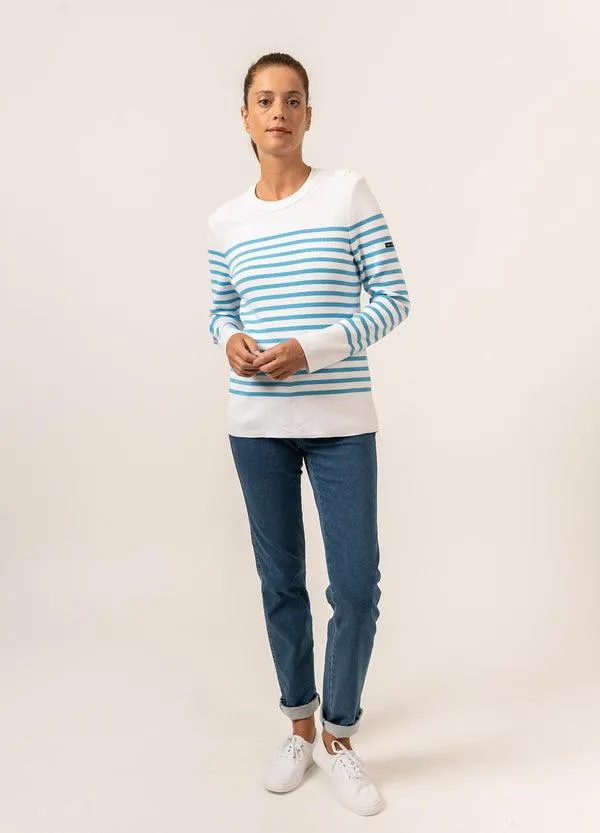 Women AVIGNON White Light Blue Saint James New Summer Collection Women AVIGNON White Light Blue Saint James New Summer Collection