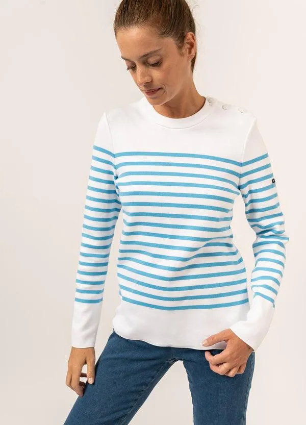 Women AVIGNON White Light Blue Saint James New Summer Collection Women AVIGNON White Light Blue Saint James New Summer Collection