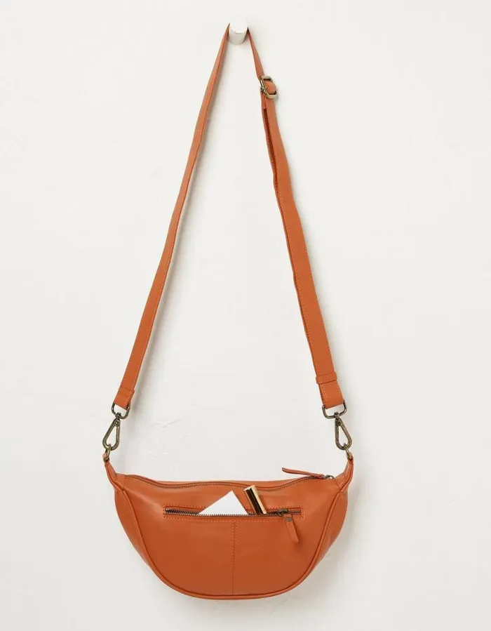 Women Bags and Purses FatFace Jovie Half Moon Sling Bag Orange