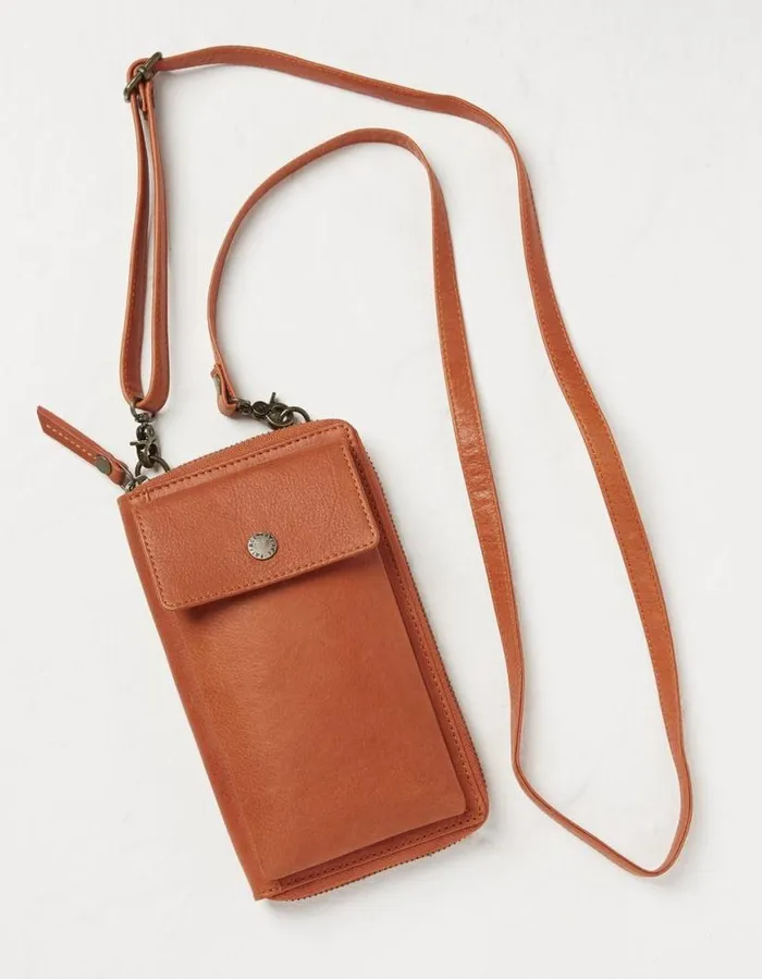 Women Bags and Purses FatFace Louisa Phone Purse Orange