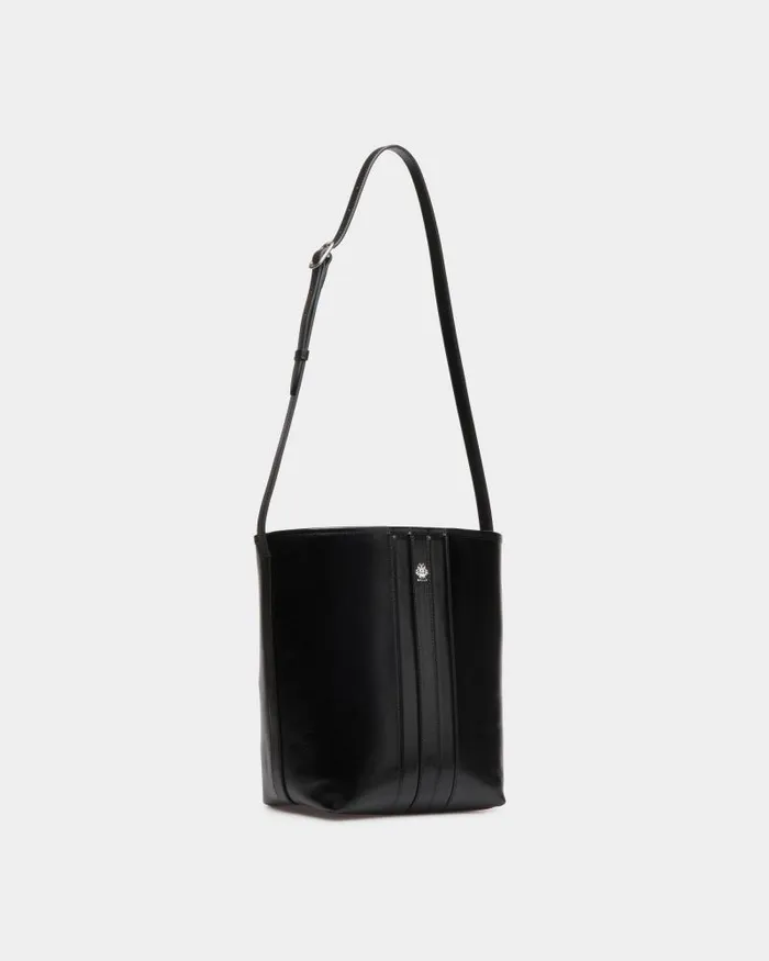 Women Bally Crossbody Bags Beckett Bucket Bag In Black Leather Black Women Bally Crossbody Bags Beckett Bucket Bag In Black Leather Black