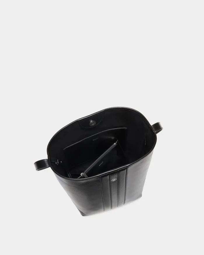 Women Bally Crossbody Bags Beckett Bucket Bag In Black Leather Black Women Bally Crossbody Bags Beckett Bucket Bag In Black Leather Black
