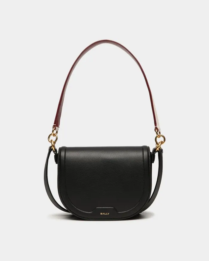 Women Bally Crossbody Bags Code Crossbody Bag In Black Leather Black