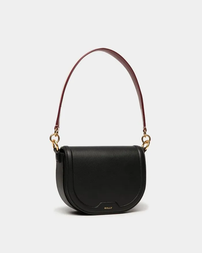 Women Bally Crossbody Bags Code Crossbody Bag In Black Leather Black Women Bally Crossbody Bags Code Crossbody Bag In Black Leather Black