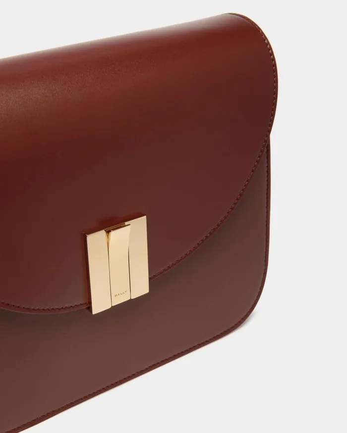 Women Bally Crossbody Bags Ollam Crossbody Bag In Brown Leather Brown Women Bally Crossbody Bags Ollam Crossbody Bag In Brown Leather Brown