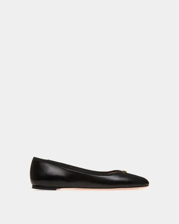 Women Bally Flats and Moccasins Ballyrina Flat In Black Nappa Leather Black