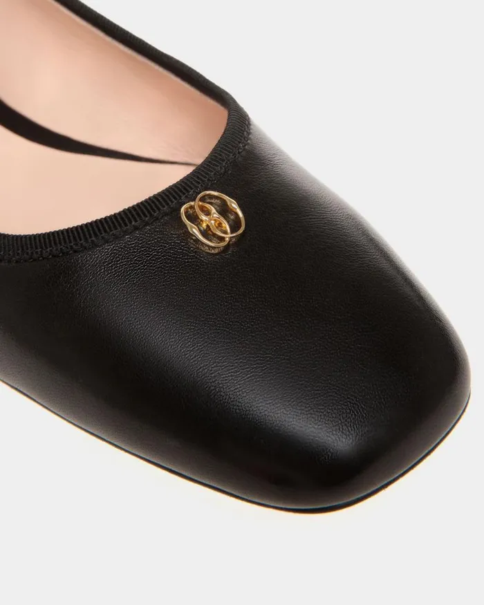 Women Bally Flats and Moccasins Ballyrina Flat In Black Nappa Leather Black Women Bally Flats and Moccasins Ballyrina Flat In Black Nappa Leather Black