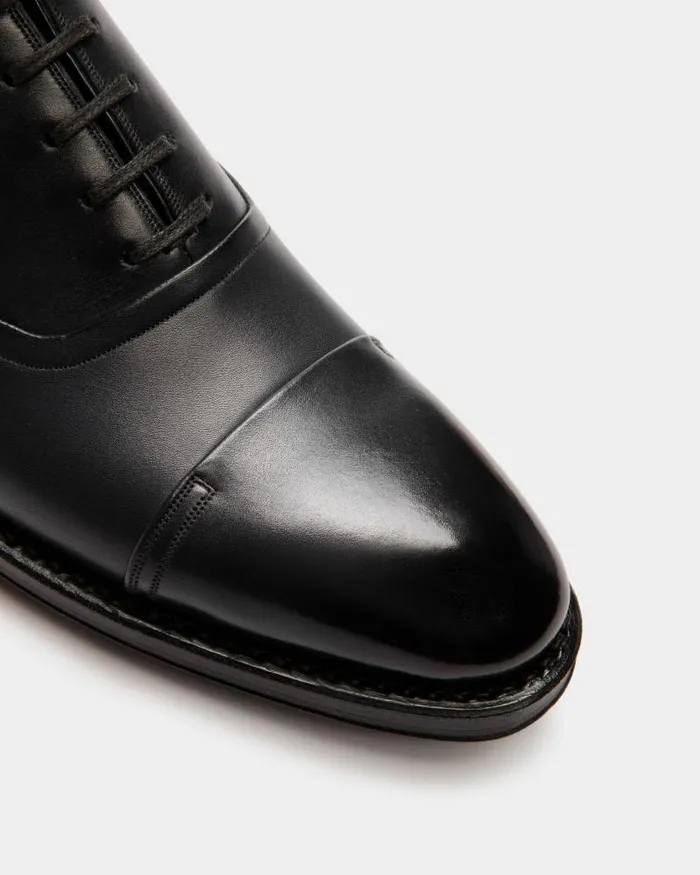 Women Bally Flats and Moccasins Scribe Un Oxford In Black Leather Black