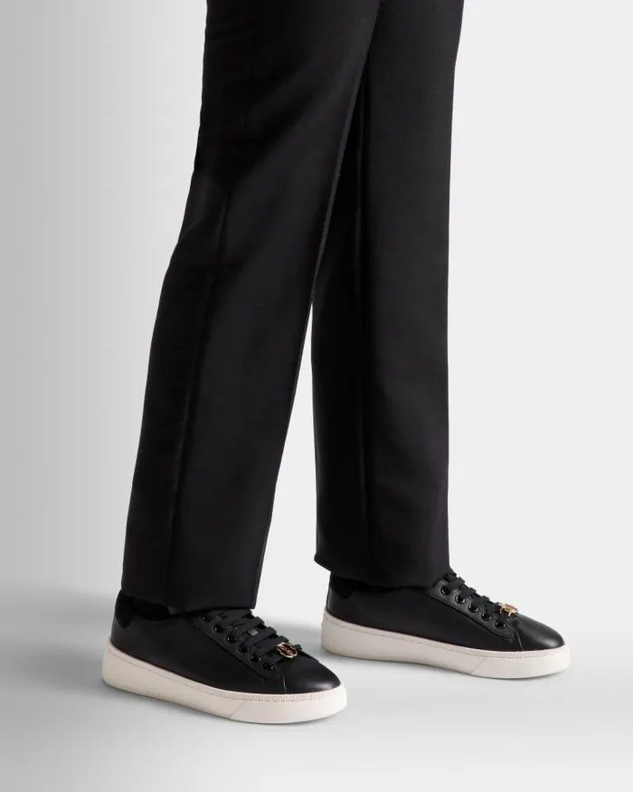Women Bally Sneakers Raise Sneakers In Black And White Leather Black Women Bally Sneakers Raise Sneakers In Black And White Leather Black