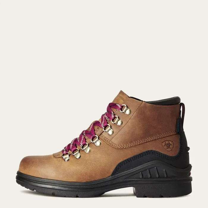 Women Barnyard Lace Waterproof Boot Weathered Brown Ariat Western Boots