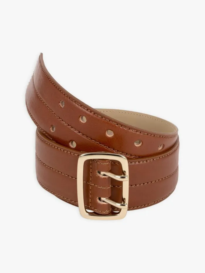 Women Belts Agns B Brown Dipped Lambskin Charlie Belt